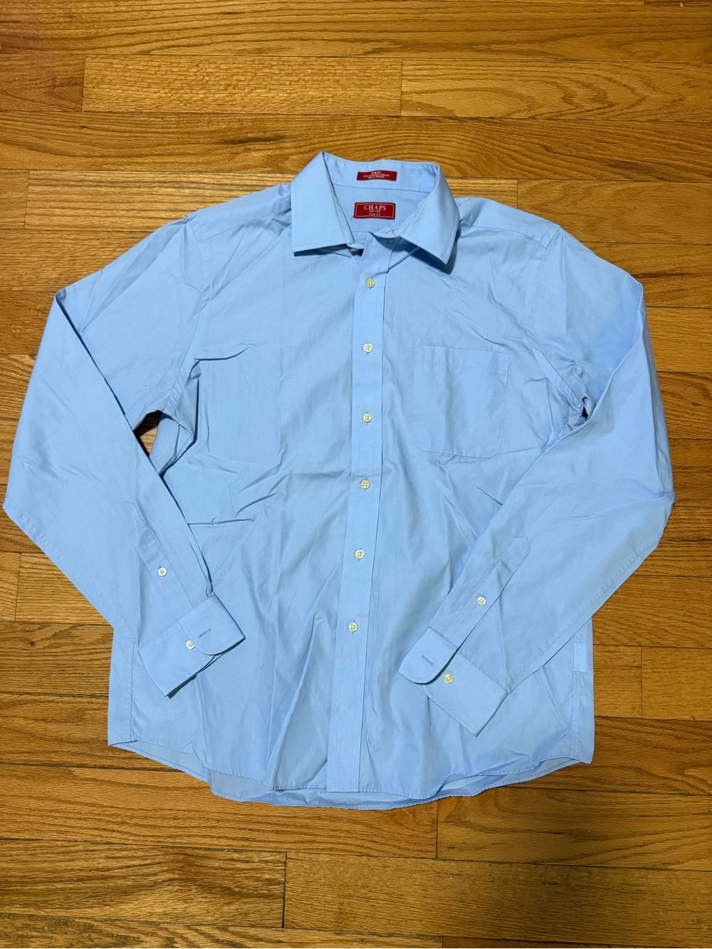 Chaps Light Blue Long-Sleeve Dress Shirt